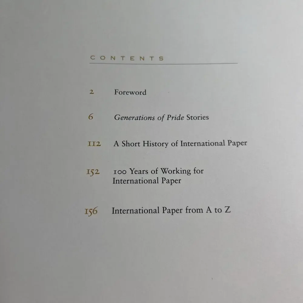 Generations of Pride: A Centennial History of International Paper, 1998 HC